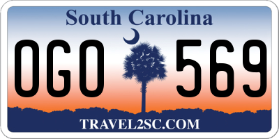 SC license plate OGO569
