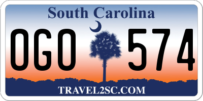 SC license plate OGO574