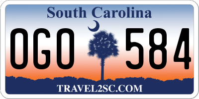 SC license plate OGO584