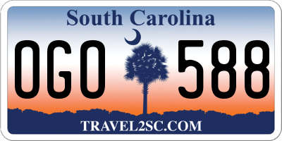 SC license plate OGO588