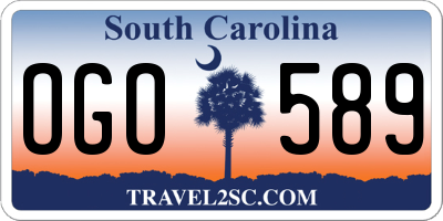 SC license plate OGO589