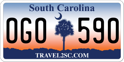 SC license plate OGO590