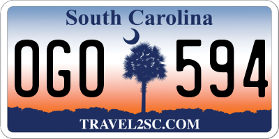 SC license plate OGO594