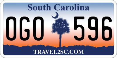 SC license plate OGO596