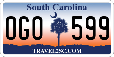 SC license plate OGO599