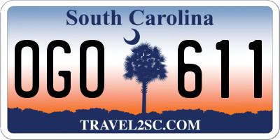 SC license plate OGO611