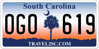 SC license plate OGO619