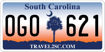 SC license plate OGO621