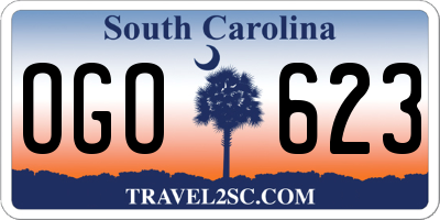 SC license plate OGO623