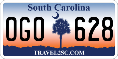 SC license plate OGO628