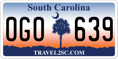 SC license plate OGO639