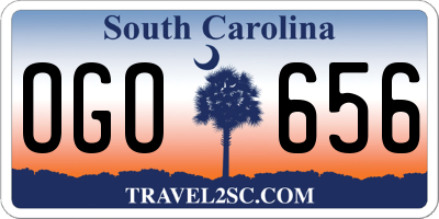 SC license plate OGO656