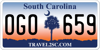 SC license plate OGO659