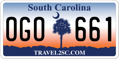 SC license plate OGO661