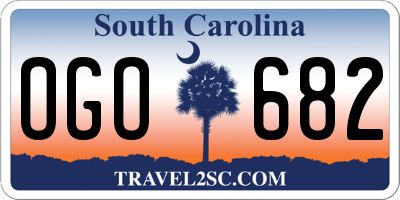 SC license plate OGO682