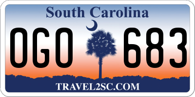 SC license plate OGO683