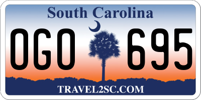 SC license plate OGO695