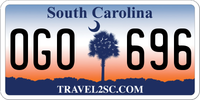 SC license plate OGO696