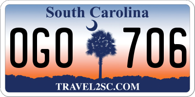 SC license plate OGO706