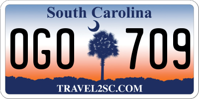 SC license plate OGO709