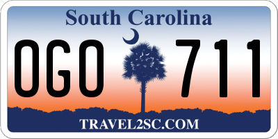 SC license plate OGO711