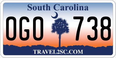 SC license plate OGO738