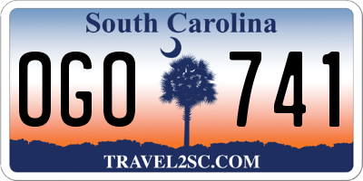 SC license plate OGO741