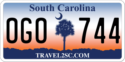SC license plate OGO744