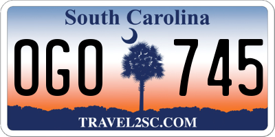 SC license plate OGO745