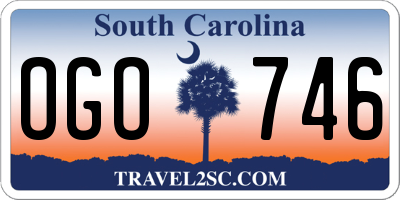 SC license plate OGO746