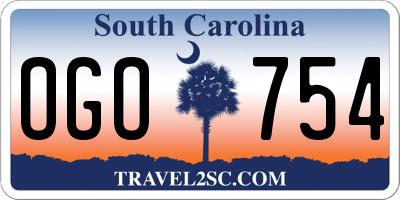SC license plate OGO754