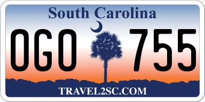 SC license plate OGO755