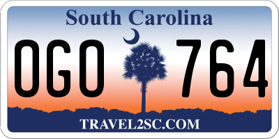 SC license plate OGO764