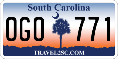 SC license plate OGO771
