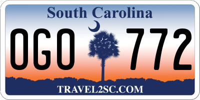 SC license plate OGO772