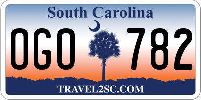 SC license plate OGO782