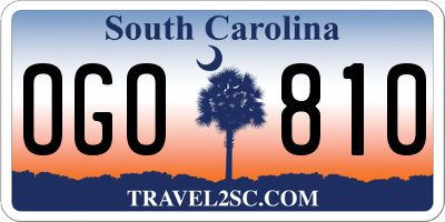 SC license plate OGO810
