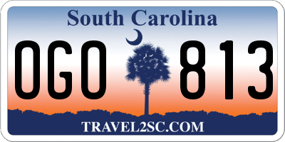 SC license plate OGO813