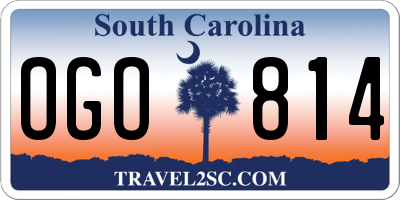 SC license plate OGO814