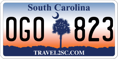 SC license plate OGO823