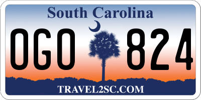 SC license plate OGO824