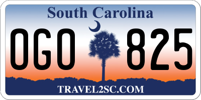 SC license plate OGO825