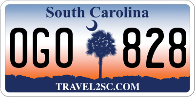 SC license plate OGO828