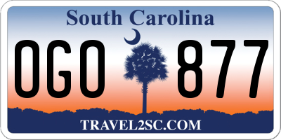 SC license plate OGO877