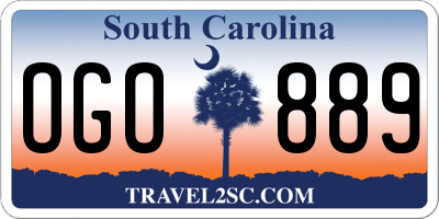 SC license plate OGO889