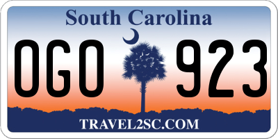 SC license plate OGO923