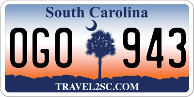 SC license plate OGO943