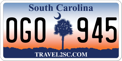SC license plate OGO945