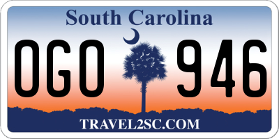 SC license plate OGO946