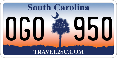 SC license plate OGO950
